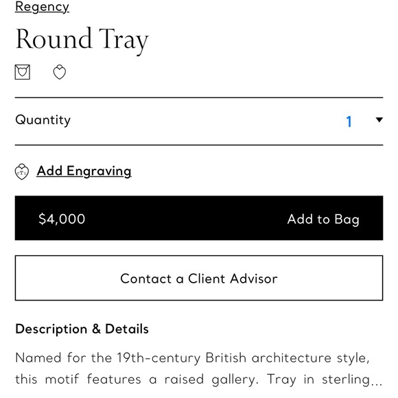 Tiffany and Co 20” Silver Tray - Picture 5 of 5